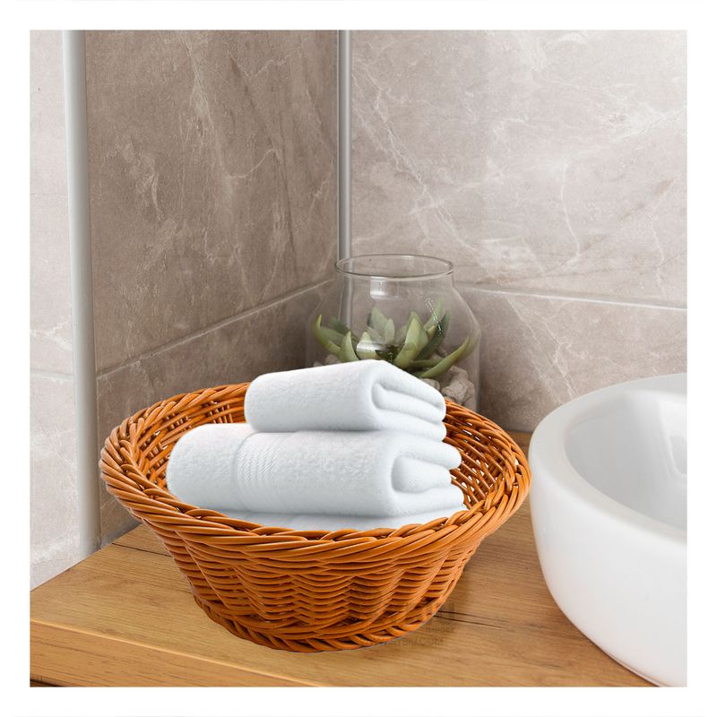 GENERICO - Canasta Compacta para Frutas Tejida Marron Y+Gift MiniAgenda