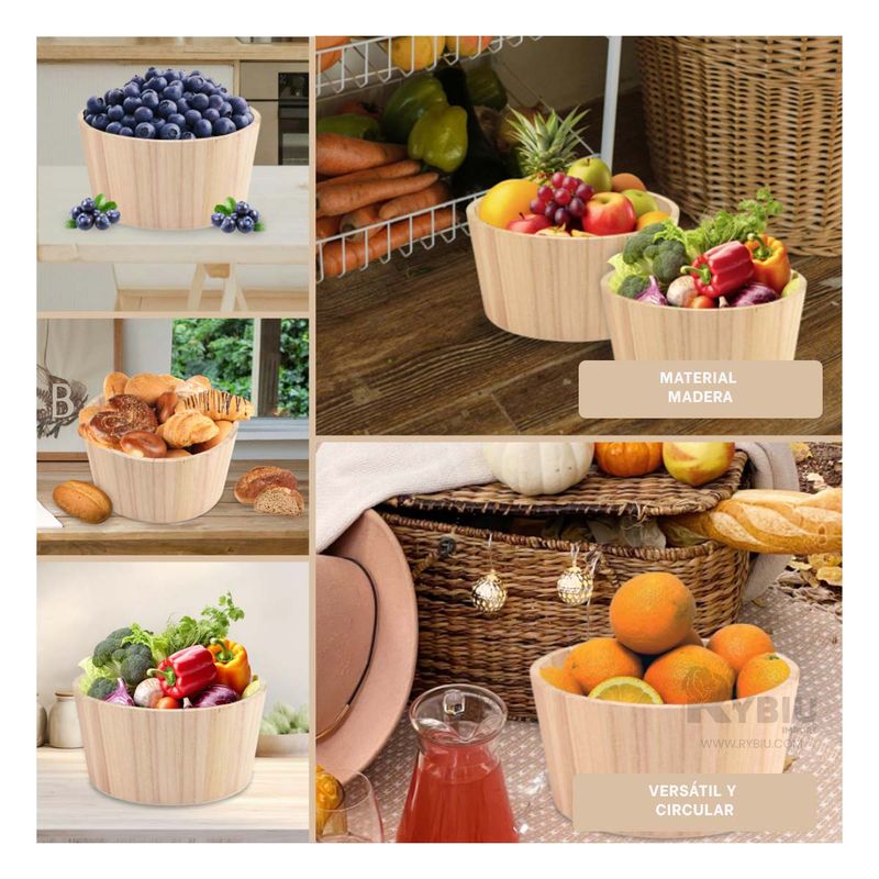 GENERICO - Balde Moderno para Hogar en Tono Madera Y+Gift MiniAgenda