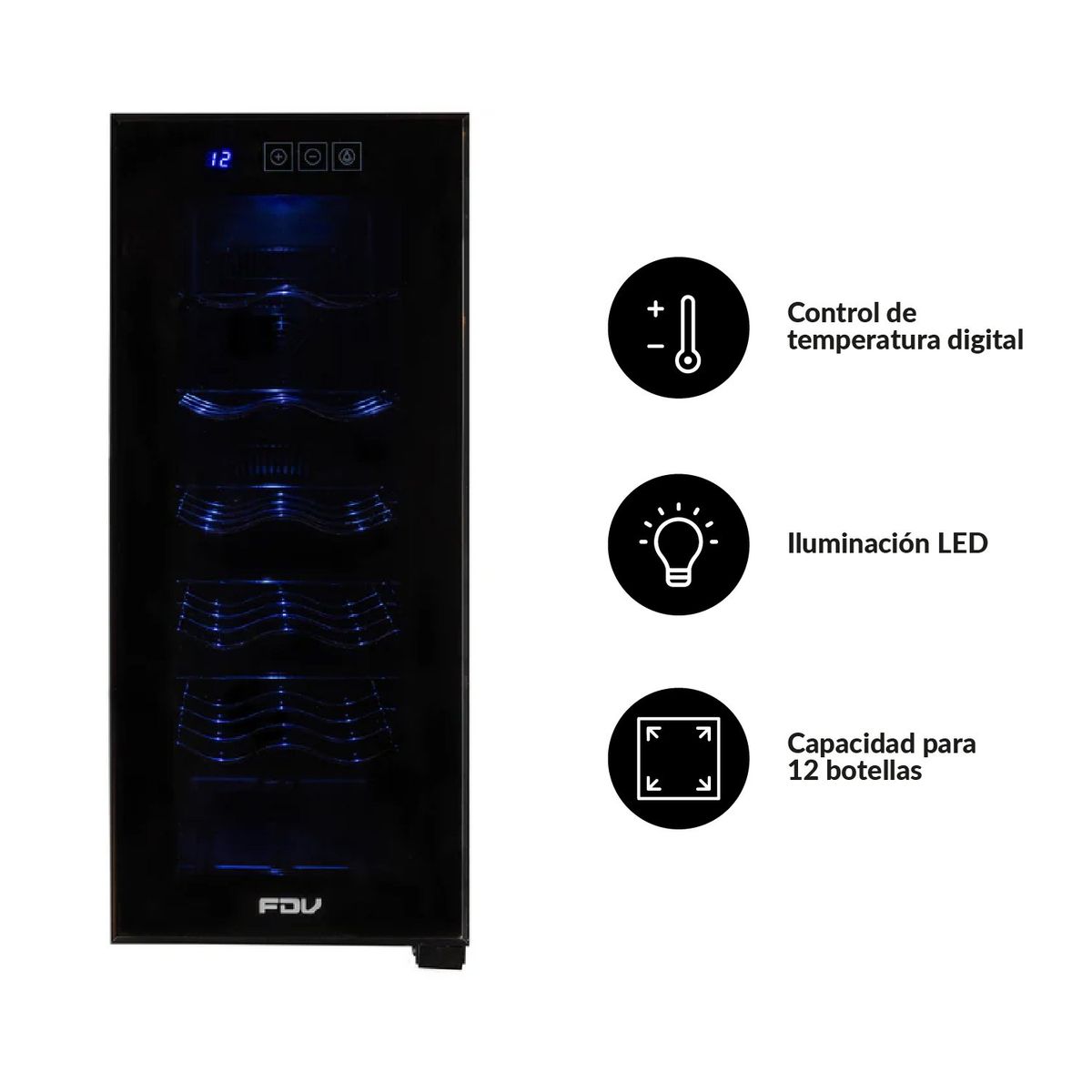 FDV - Cava de Vinos Black 12 Botellas FDV