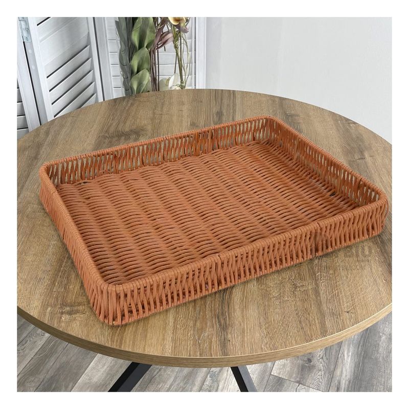 GENERICO - Cesta Rustica Organizadora de 34x24x4cm Y+Regalo Agendita