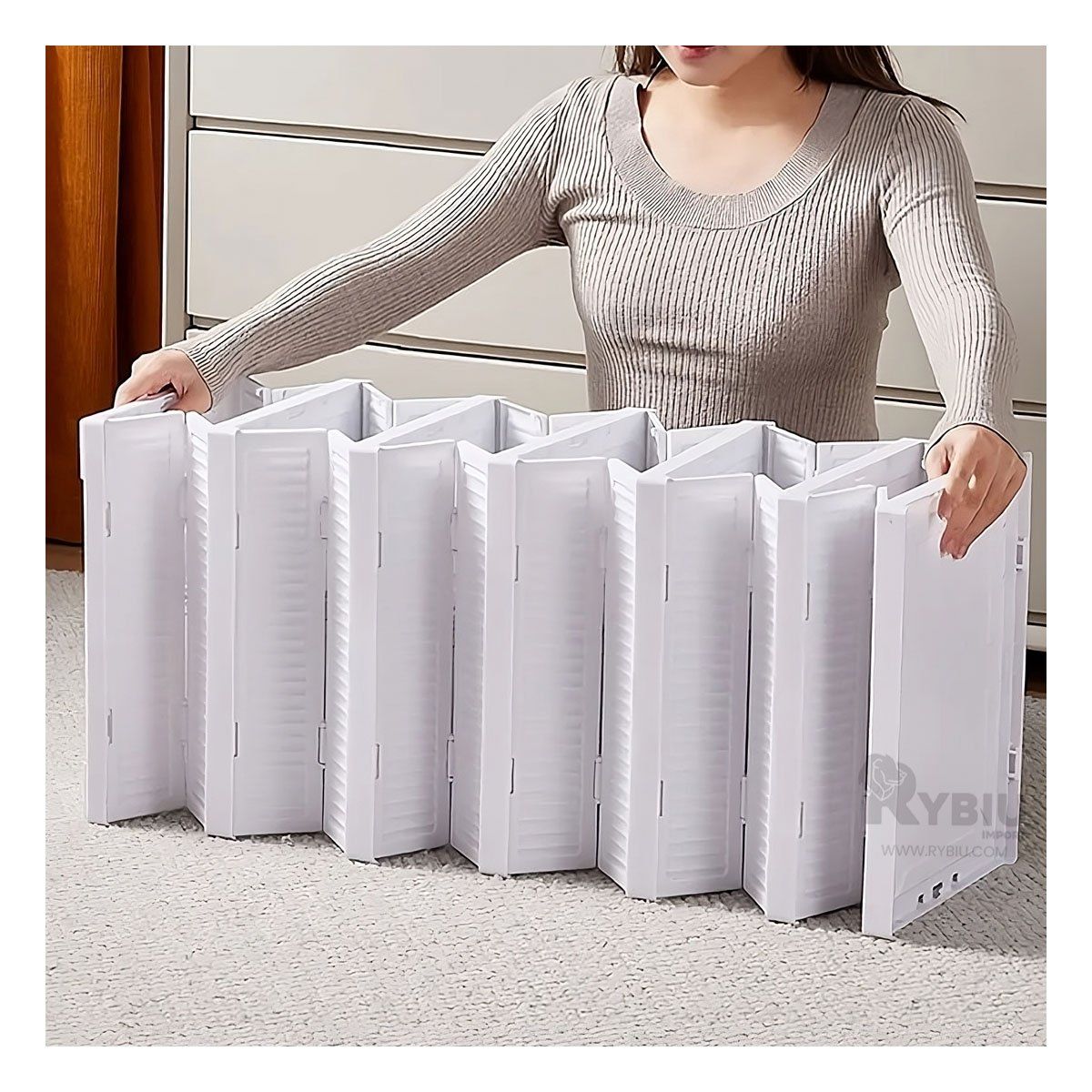 GENERICO - Zapatera Multifuncional en Color Blanco Y+Papel de Regalo