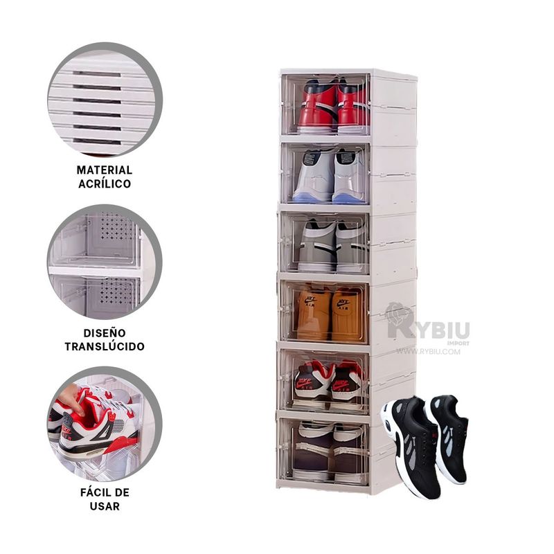 GENERICO - Estructura para Guardar Zapatos de Blanco Y+Ligas de Regalo