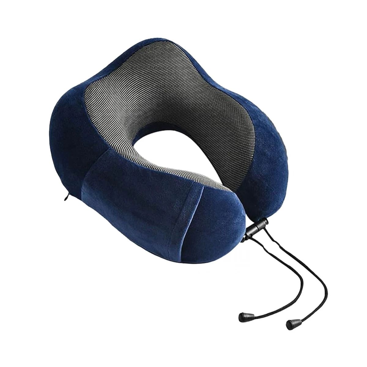 GENERICO - Almohada de Viaje para Cuello Azul Espuma Y+Regalo Stickers