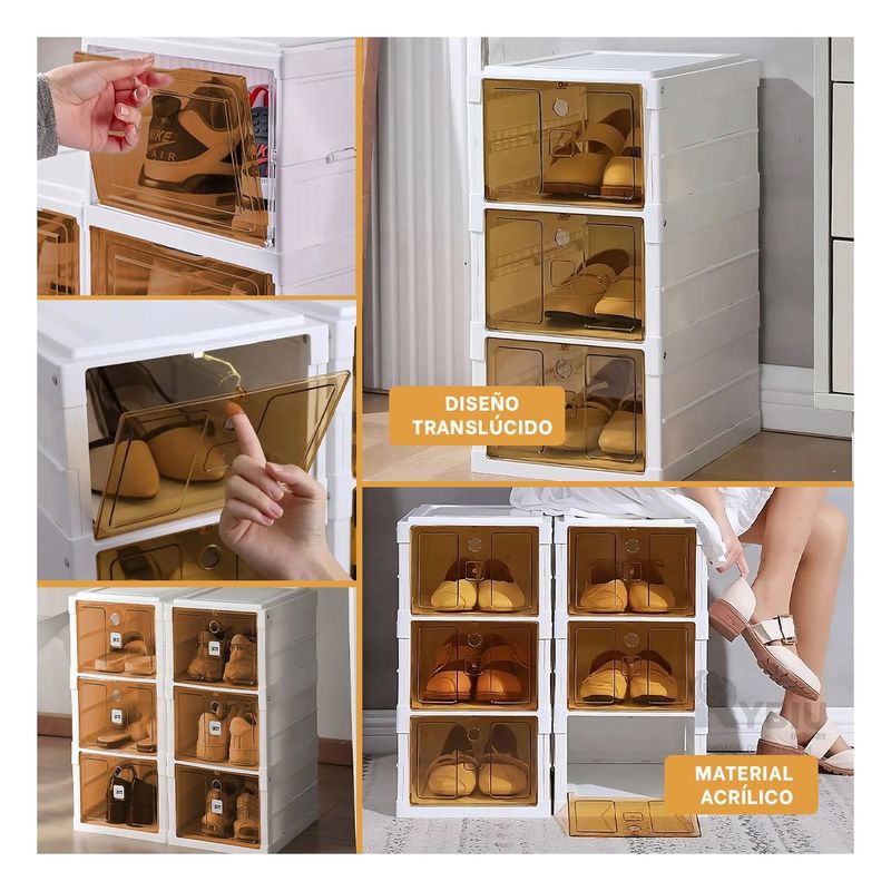 GENERICO - Organizador para Zapatos con Tapa Ambar Y+Gift MiniAgenda