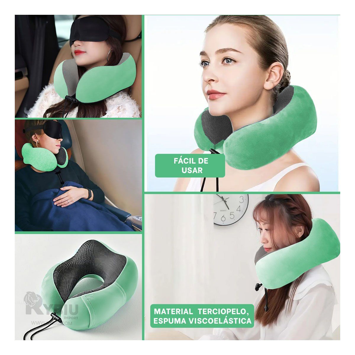 GENERICO - Cuellera Descanso Optimo en Verde Y+Regalo Stickers