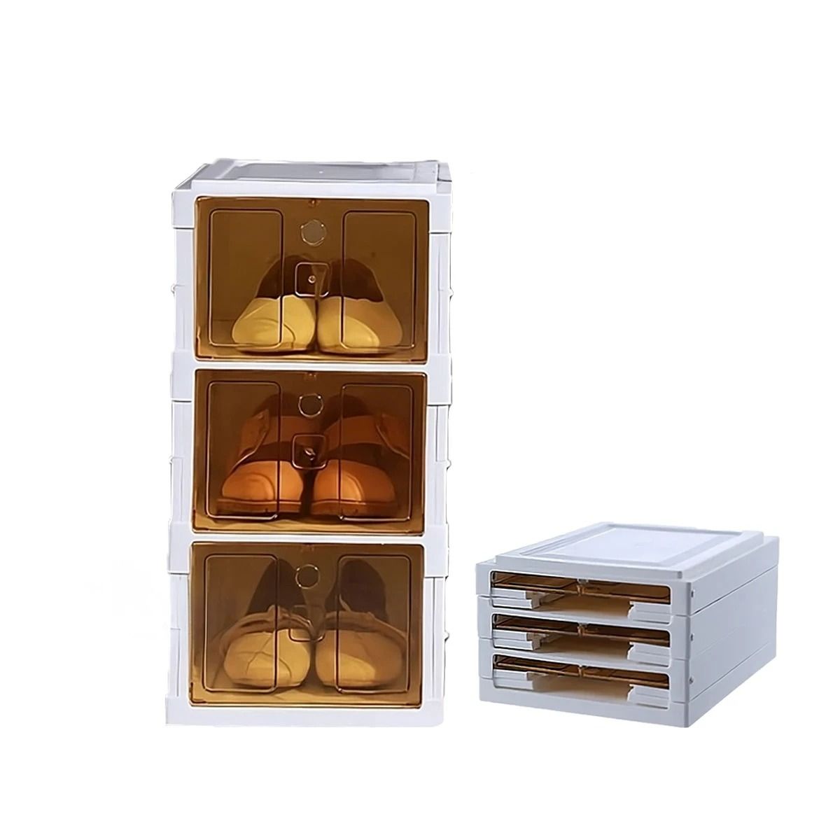 GENERICO - Estructura de Zapatos 3N Blanco Tapa Ambar Y+Ligas de Regalo