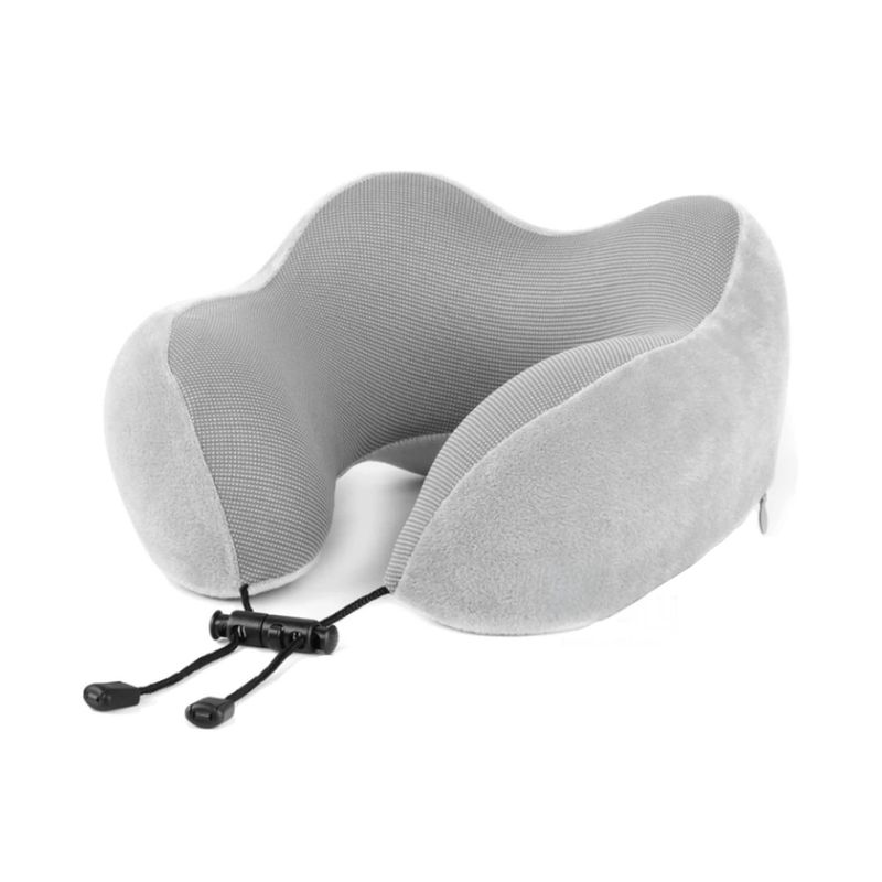GENERICO - Almohada de Cuello para Viajar Plomo Espuma Viscoelastica