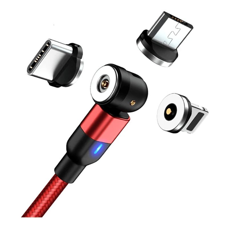 GENERICO - Cable Magnetico 2A Greenport Rojo 2 metros