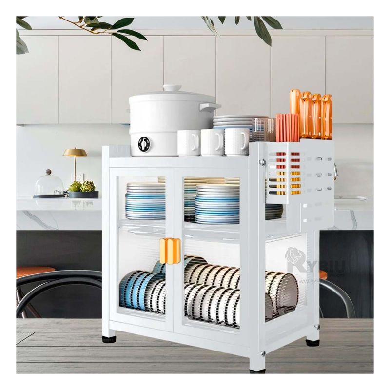 GENERICO - Escurridor Resistente de 2 Niveles Blanco Y+Regalo Agendita