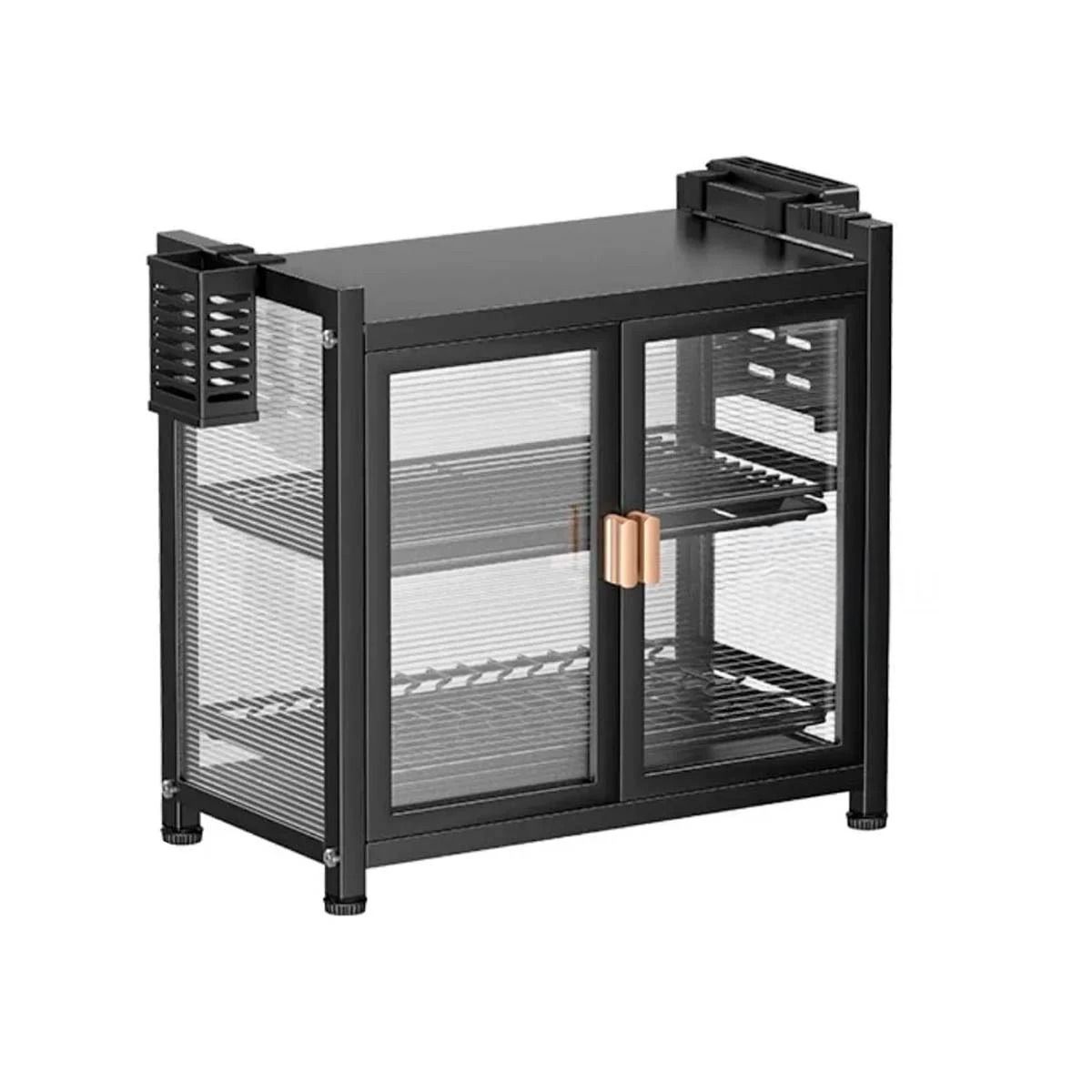 GENERICO - Escurreplatos de 2 Niveles en Negro Y+Ligas de Regalo