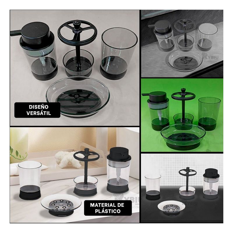 GENERICO - Juego de Objetos Limpiables en Negro Y+Ligas de Regalo