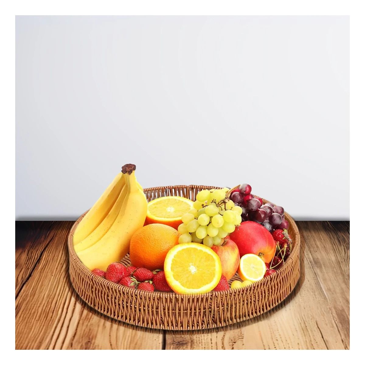 GENERICO - Azafate Util para Platos de 26cm Marron Y+Ligas de Regalo