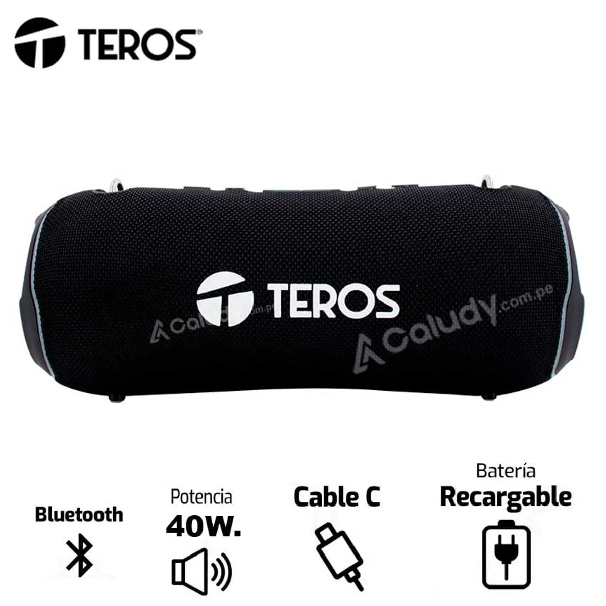 TEROS - Parlante TEROS TE-6046G-BK Negro Camuflado 40 WATTS Bluetooth