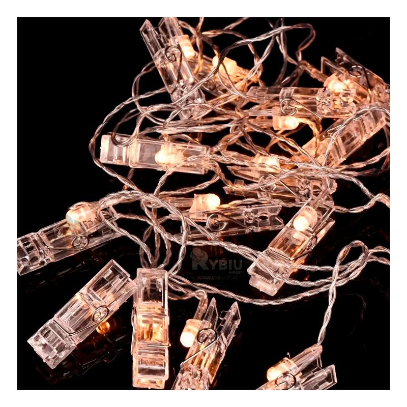 GENERICO - Luces Led con 20 Clips para Fotos