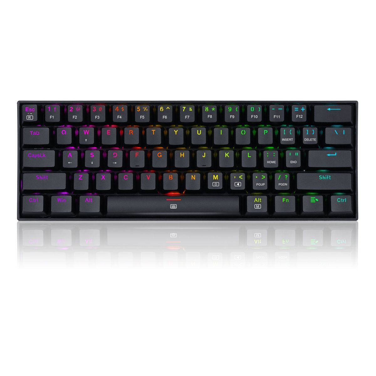 REDRAGON - Teclado Mecánico  K630RGB-RD DRAGONBORN Black Switch red