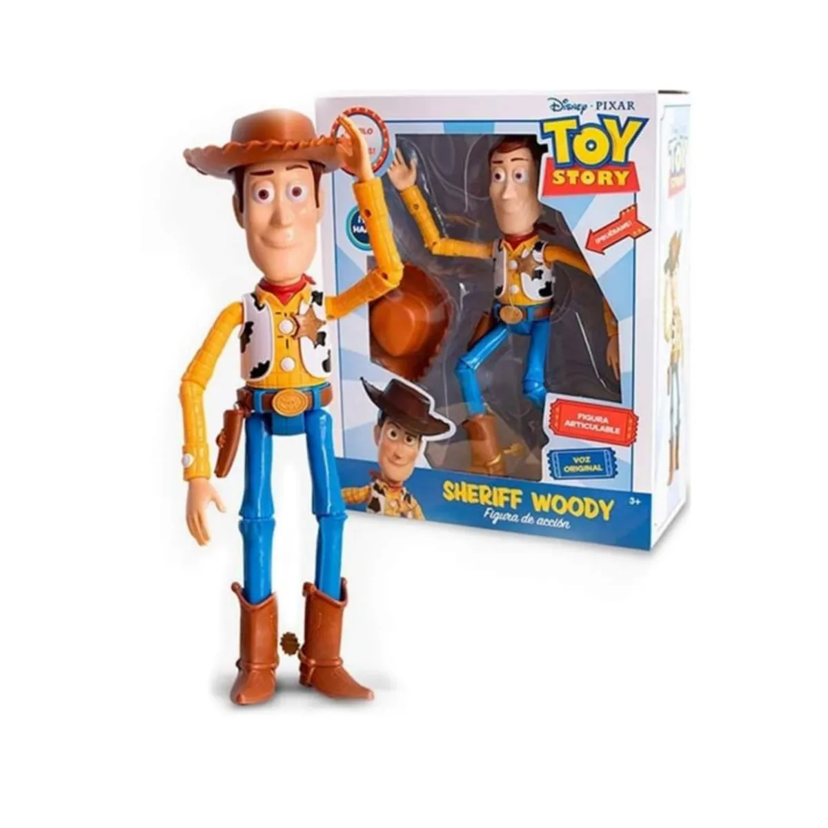 PIXAR - MUÑECO WOODY TOY STORY 10 FRASES