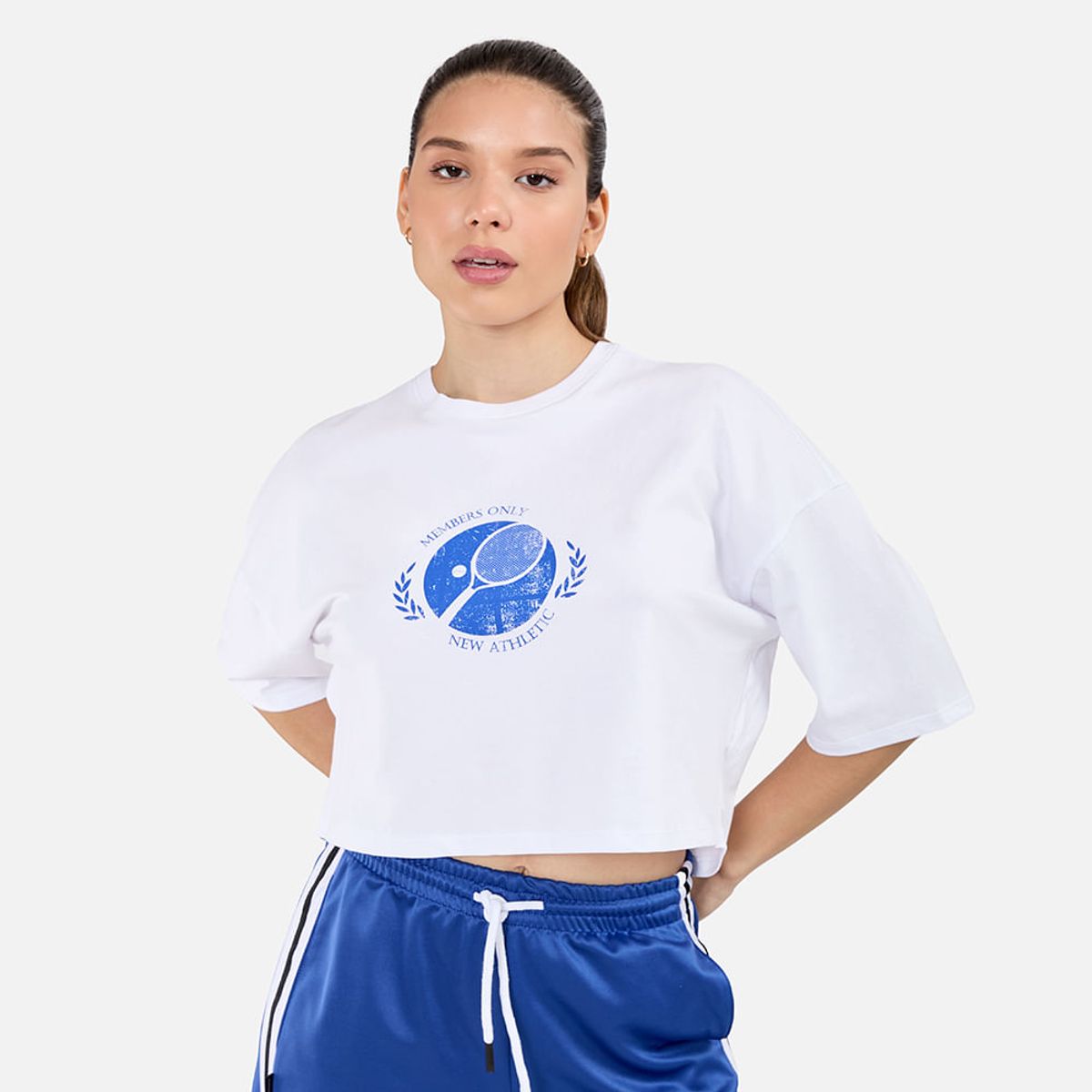 NEW ATHLETIC - Polo Crop New Athletic Denise Blanco Mujer