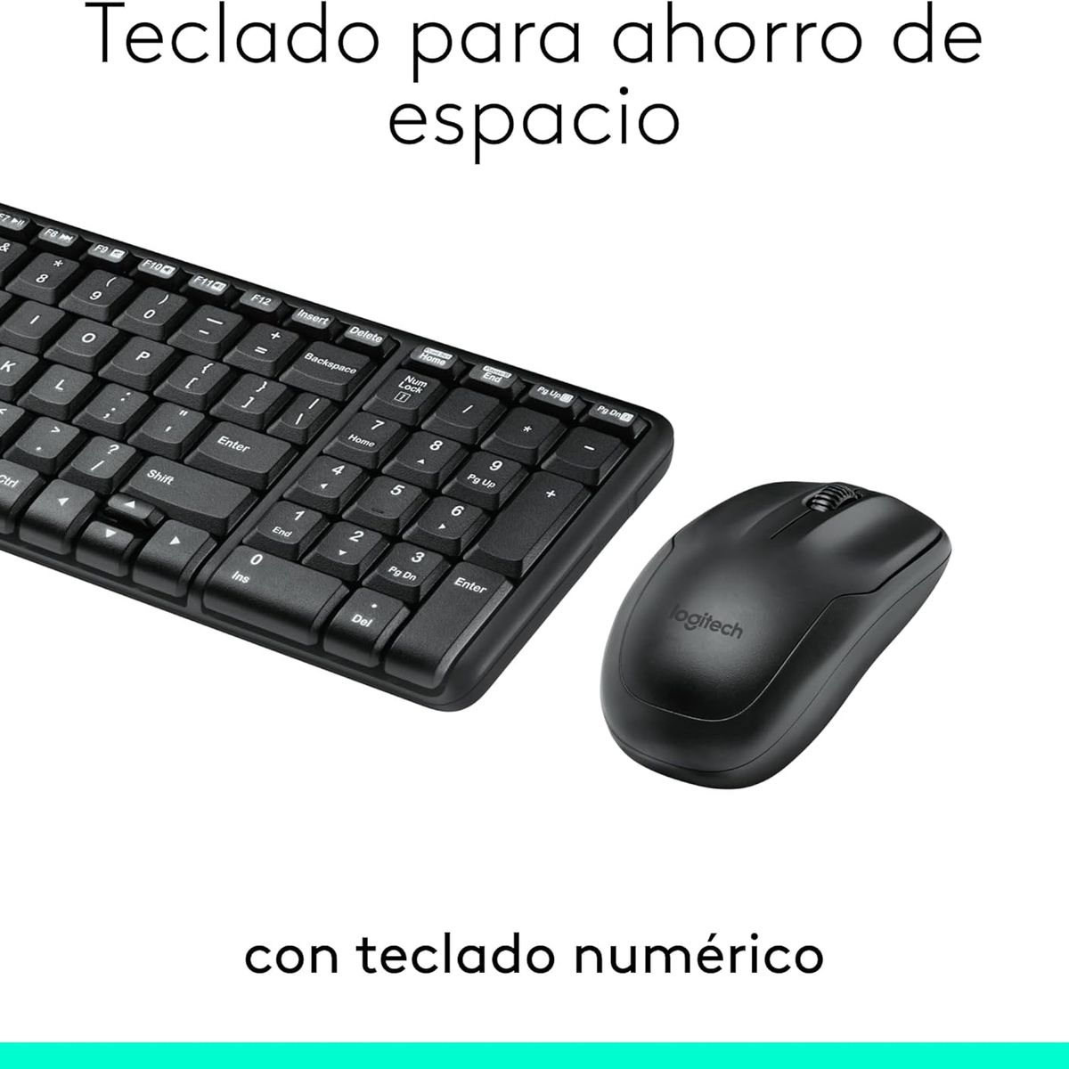 LOGITECH - COMBO TECLADO + MOUSE MK220 INALÁMBRICO USB SP NEGRO LOGITECH