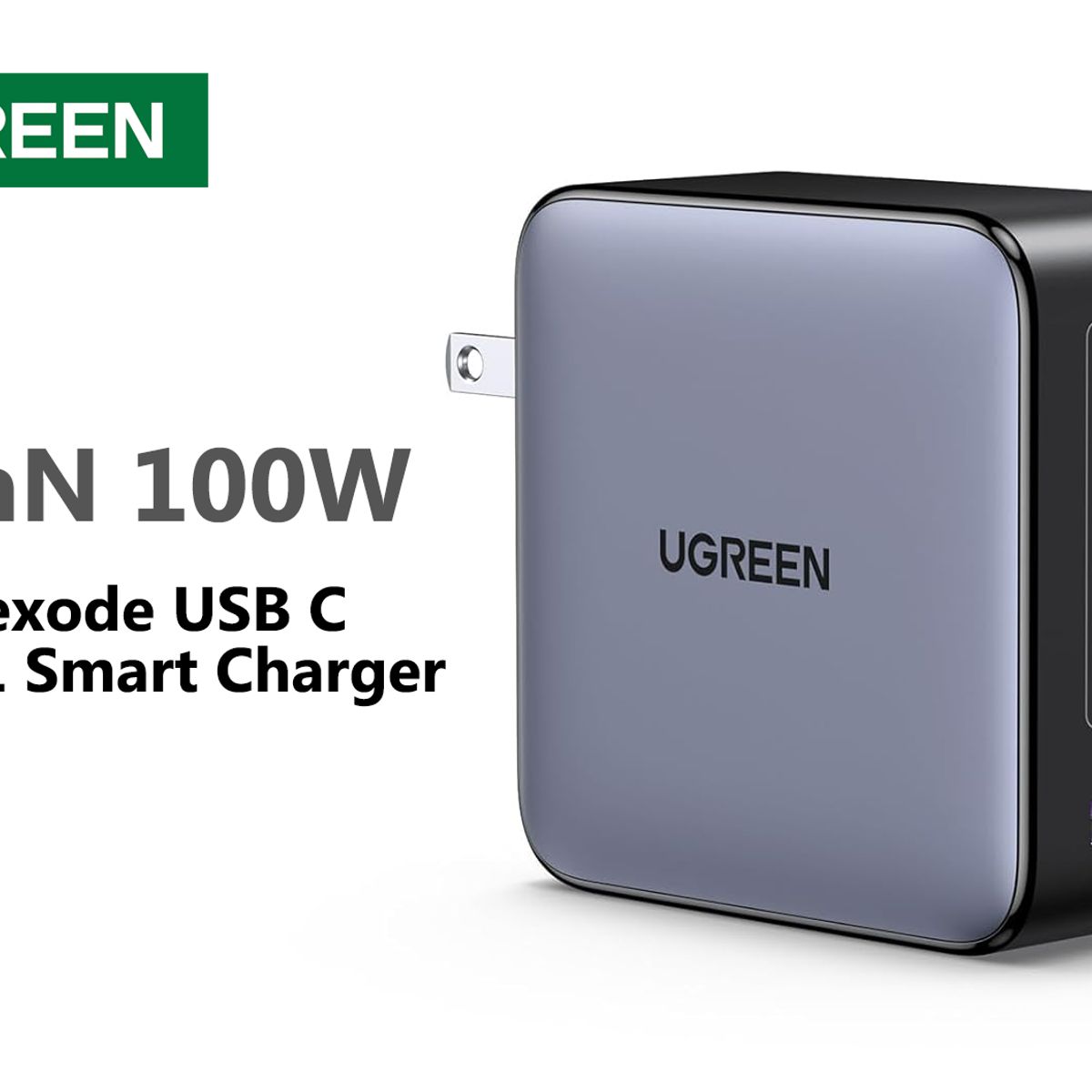 UGREEN - Cargador GaN 4 USB C / 1 USB A - enchufe US - 100W - UGREEN - Gris