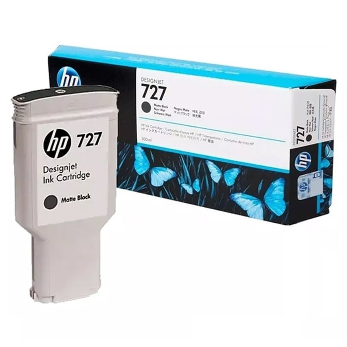 HP - TINTA HP 727 C1Q12A MATTE BLACK 300ML DESIGNJET T1500/T2500/T920/T930
