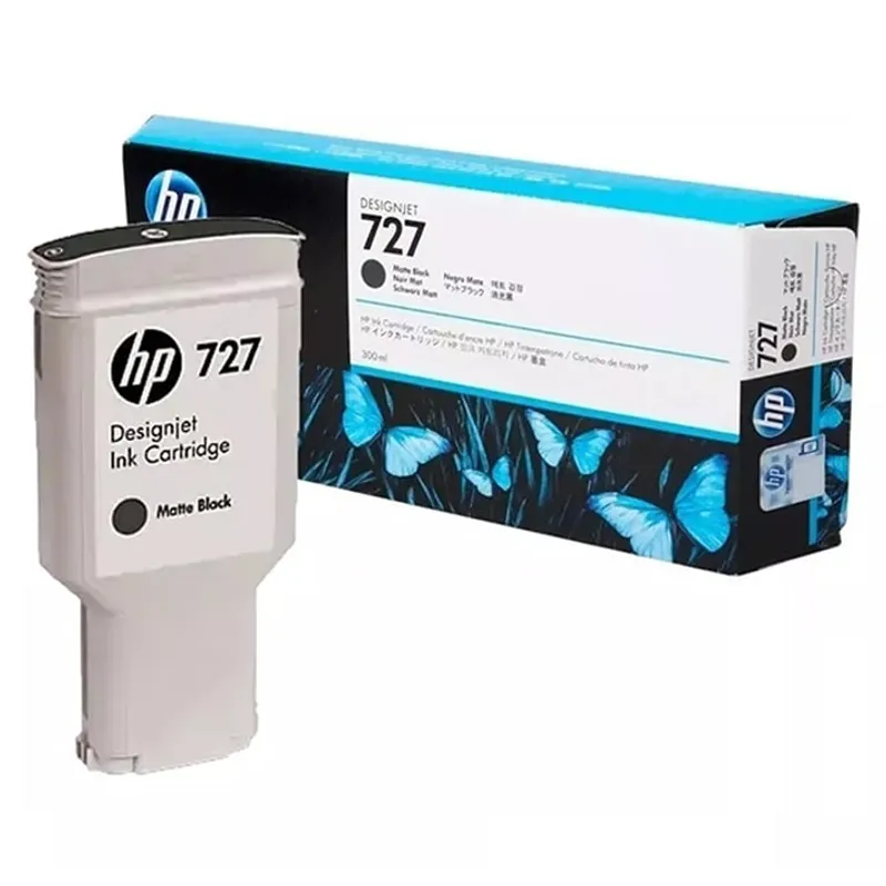 HP - TINTA HP 727 C1Q12A MATTE BLACK 300ML DESIGNJET T1500/T2500/T920/T930