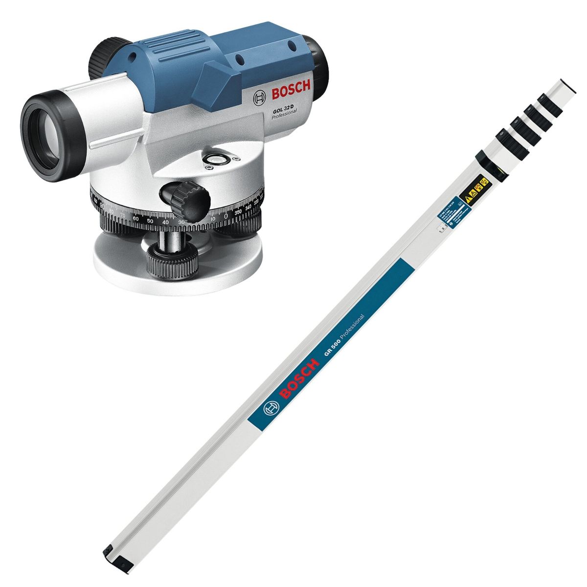 BOSCH - Combo Nivel óptico GOL 32 D Teodolito + Regla Medición 5m  BOSCH TOPOGRÁFICO