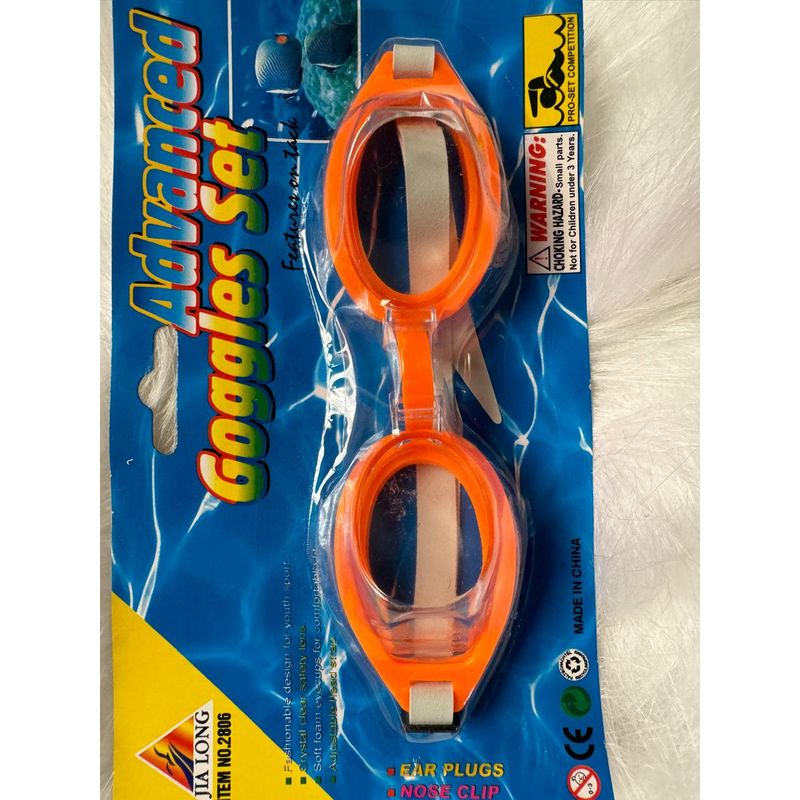 GENERICO - Lentes de natación ajustables para niños naranja