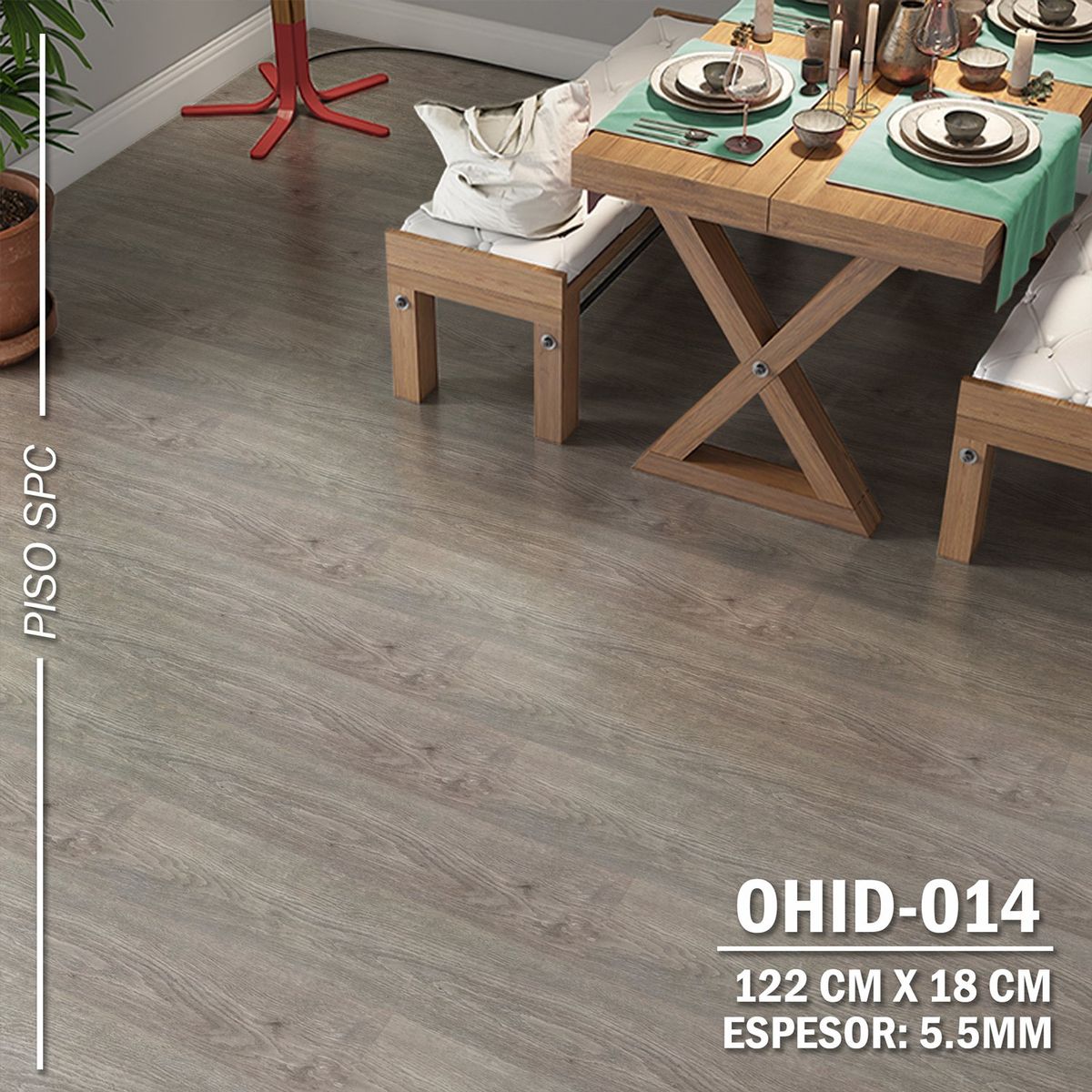 DECOKASA - PISO VINILICO SPC SISTEMA CLIC 2196M2 - OHID-014