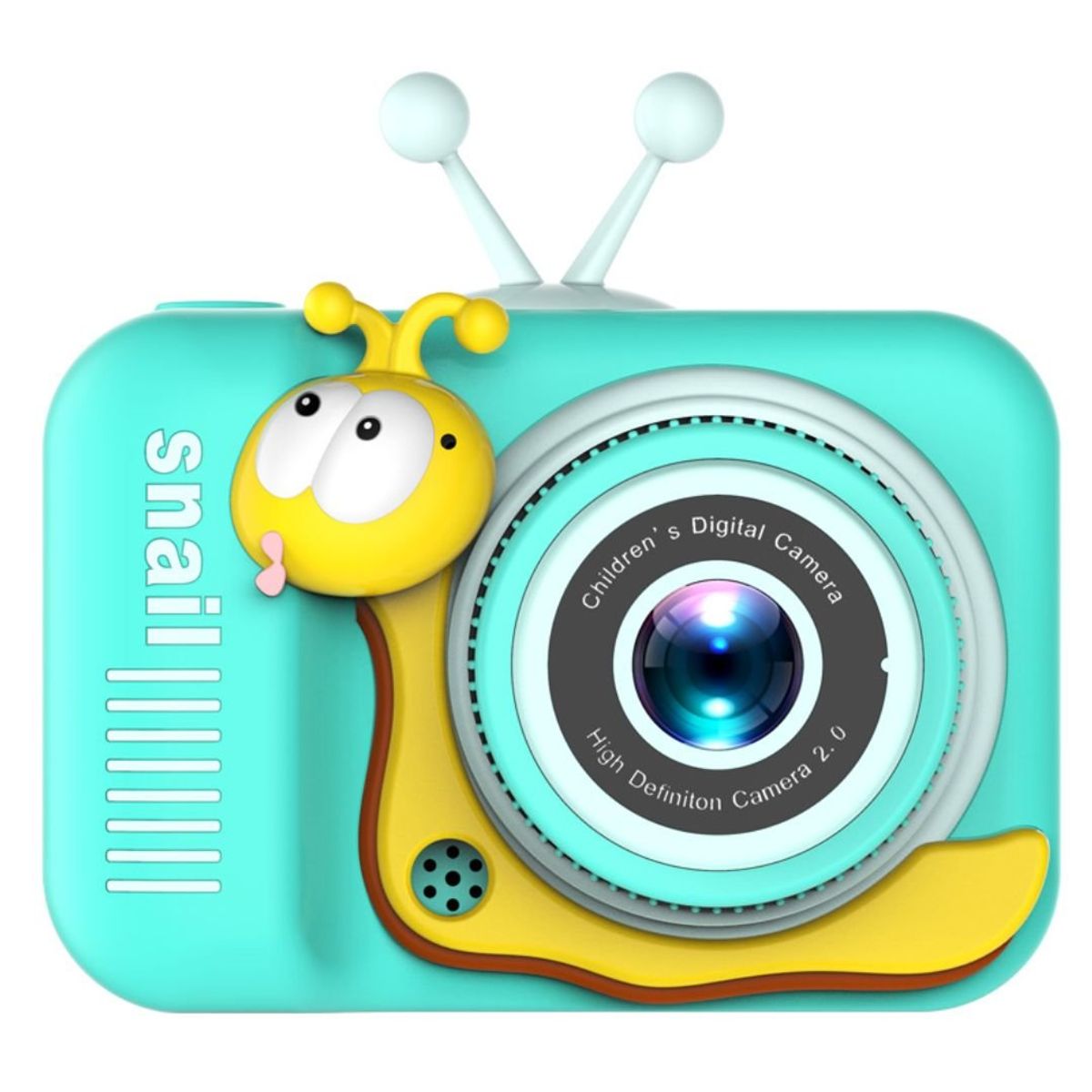 GENERICO - Cámara Digital HD para Niños Juegos Selfie SQ-XJ03 Turquesa