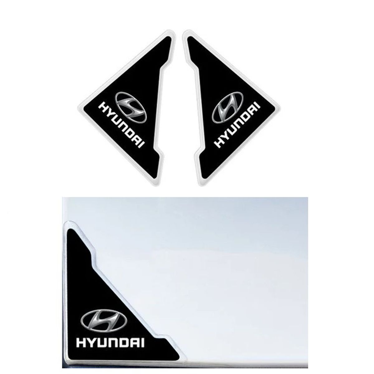 GENERICO - Protector De Puerta Lateral Hyundai Color Negro Universal