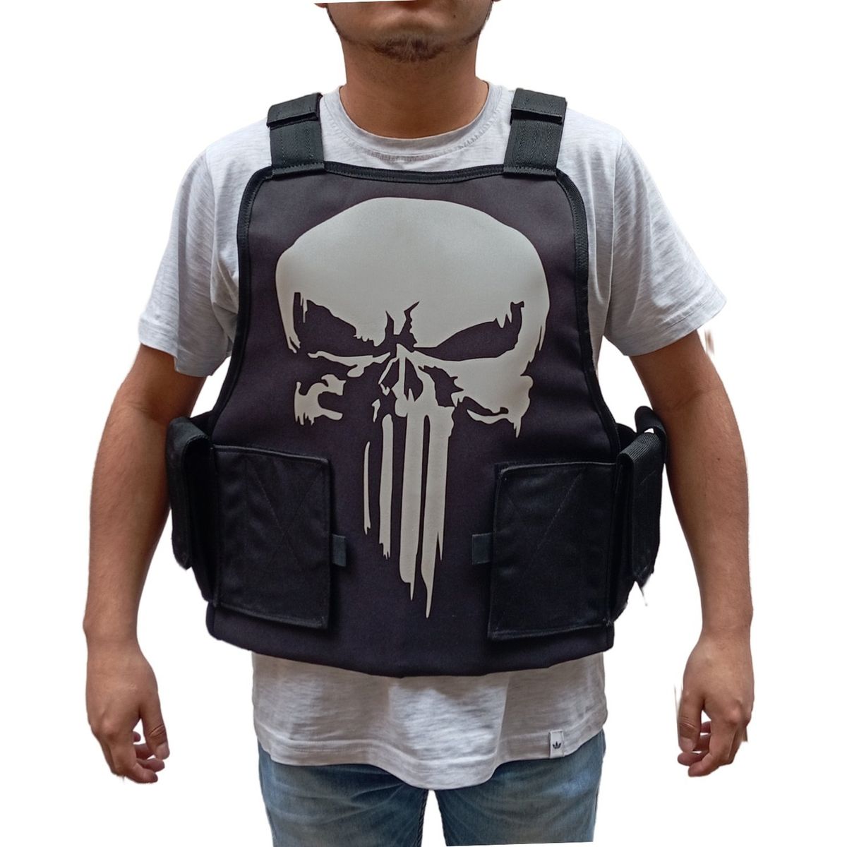 GENERICO - CHALECO COSPLAY PORTAPLACA Y CASERINA PUNISHER