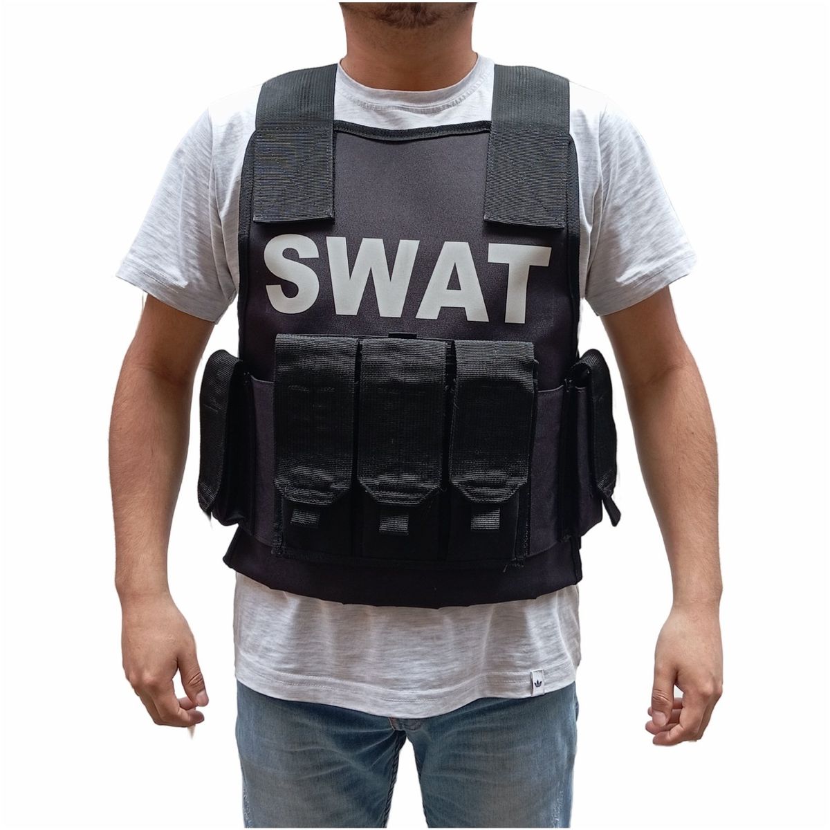 GENERICO - CHALECO COSPLAY PORTAPLACA Y CASERINA SWAT