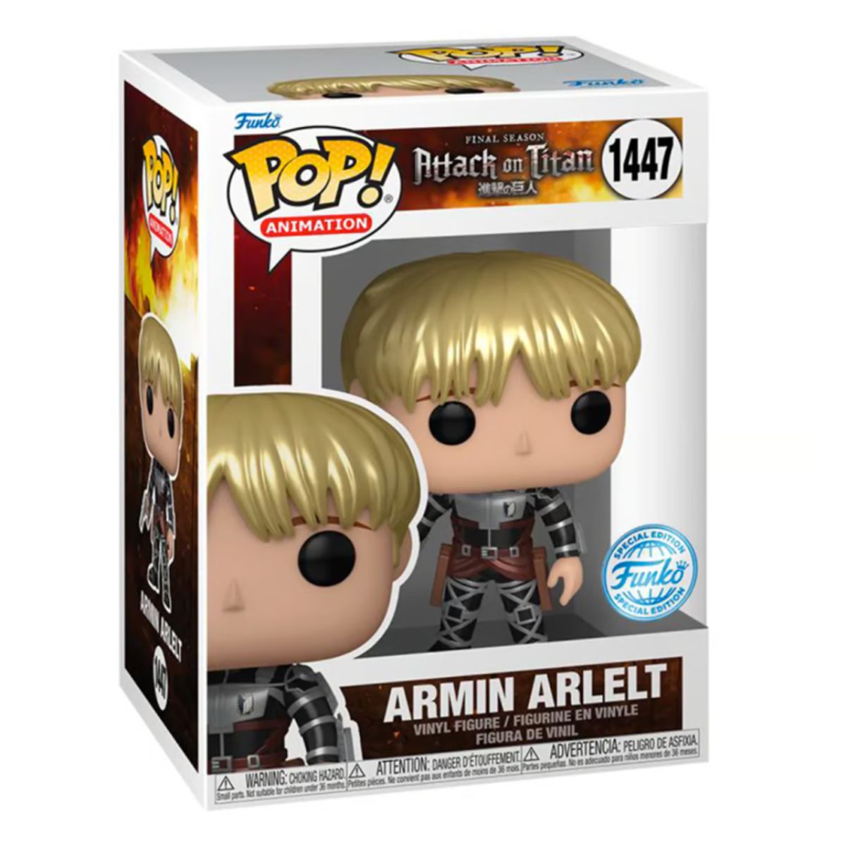 FUNKO - Funko Pop Armin Arlelt Attack on Titan pintura metalica