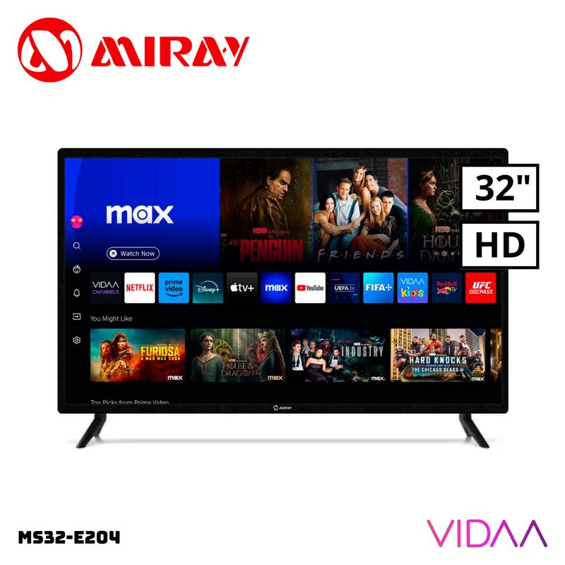 MIRAY - TELEVISOR MIRAY 32 SMART TV VIDAA HD LED - MS32-E204