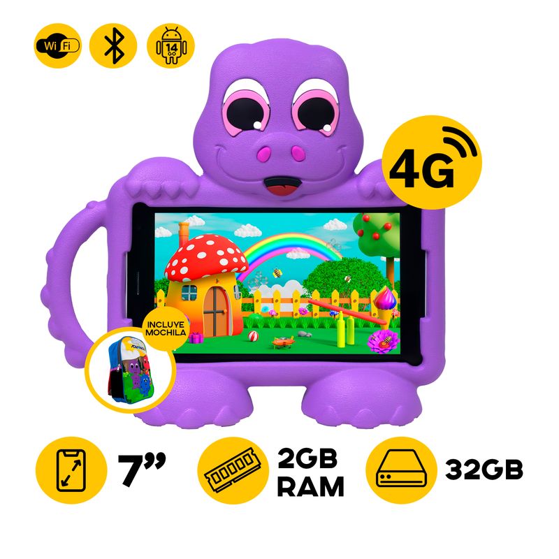 ADVANCE - TABLET ADV KIDS TR8990 4G LTE 7 2GB 32GB MORADO+MOCHILA