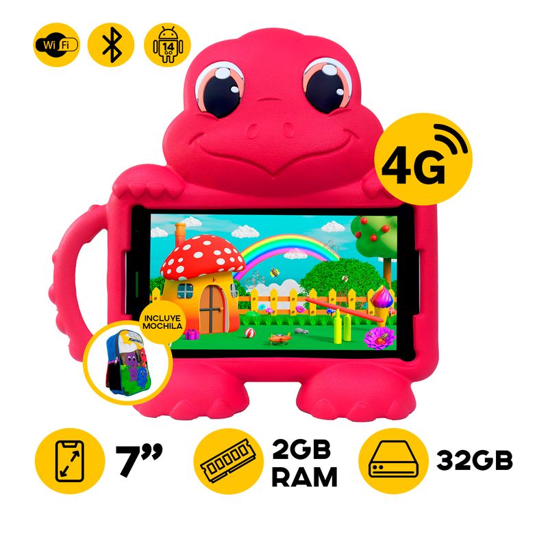 ADVANCE - TABLET ADV KIDS TR8990 4G LTE 7 2GB 32GB ROJO+MOCHILA