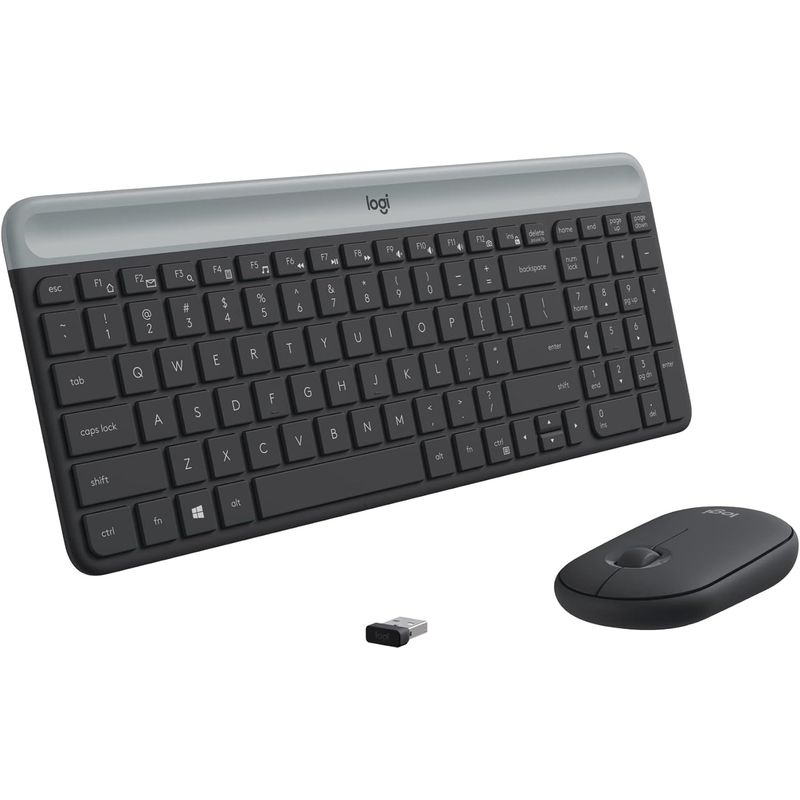LOGITECH - COMBO TECLADO + MOUSE MK470 INALAMBRICO SLIM USB BLACK LOGITECH