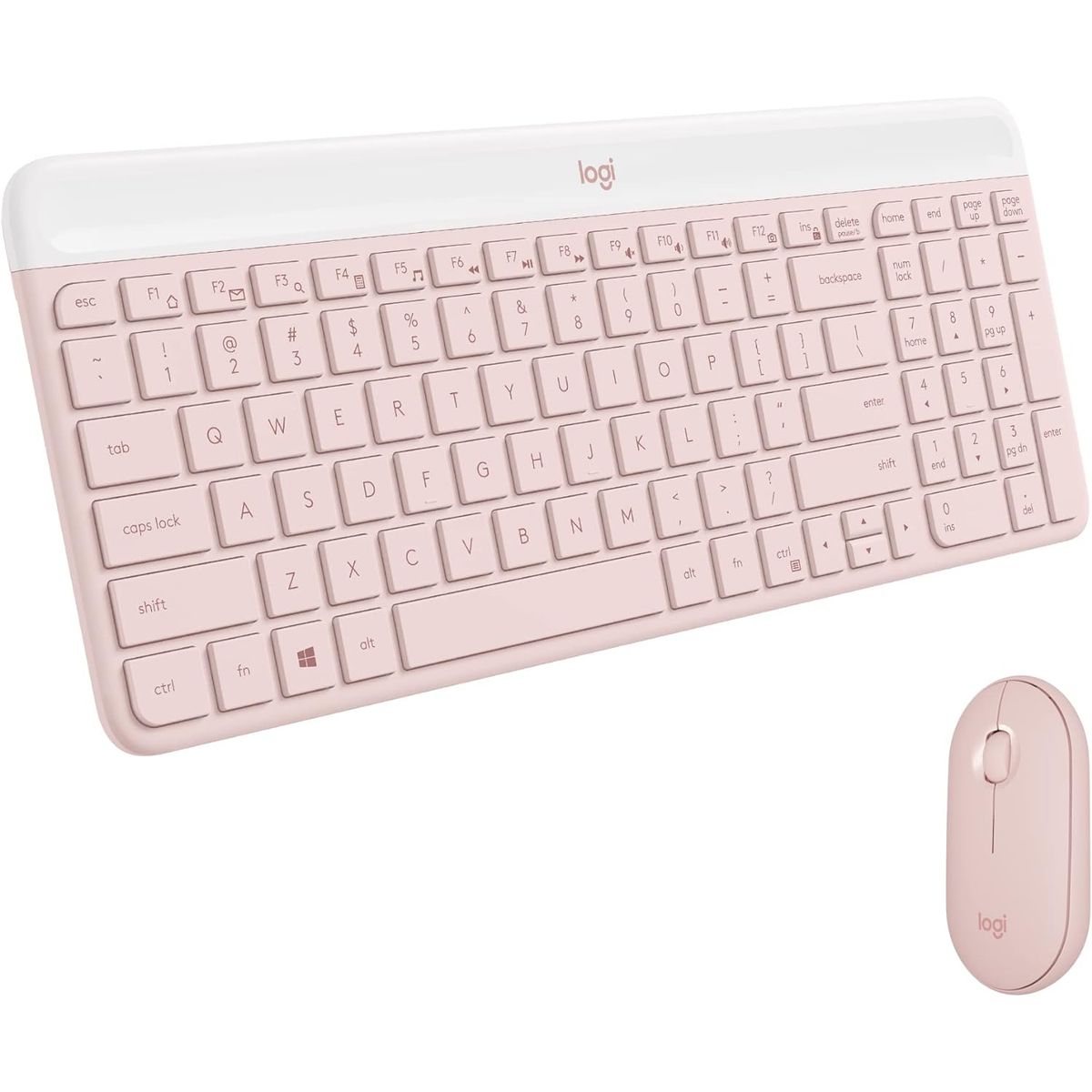 LOGITECH - COMBO TECLADO + MOUSE MK470 INALAMBRICO SLIM USB ROSA LOGITECH