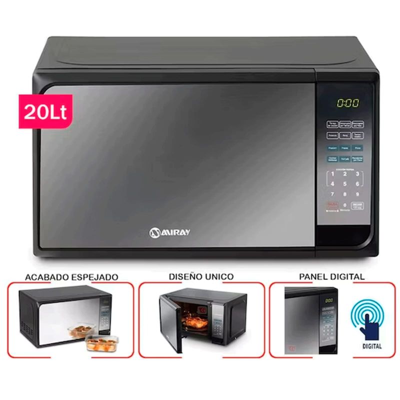 MIRAY - Horno Microondas MIRAY HMM-20N NEGRO 20L