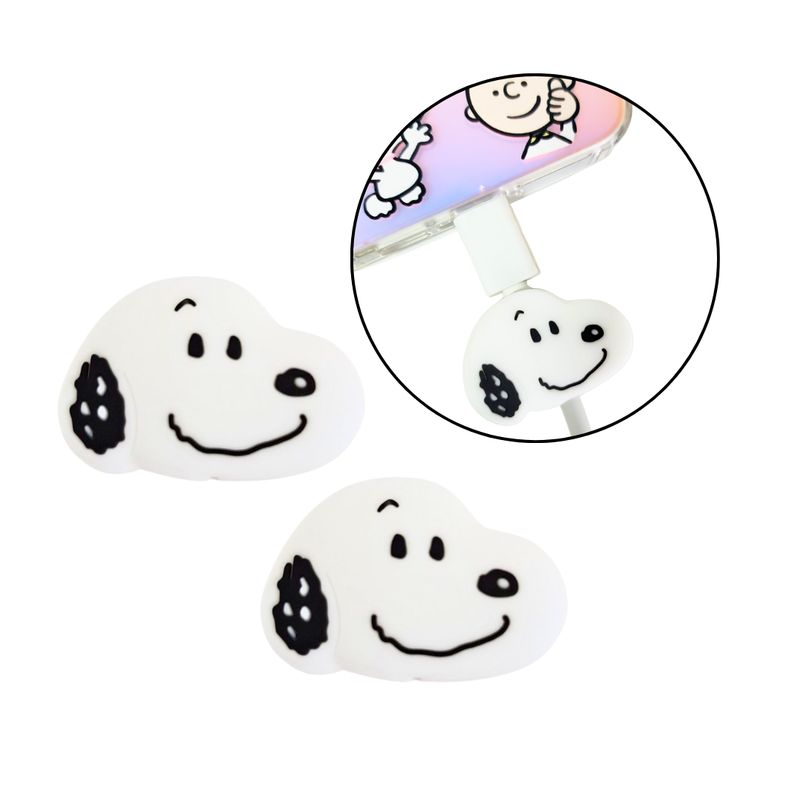 SNOOPY - SNOOPY PROTECTOR PARA CABLE - PACK x 2