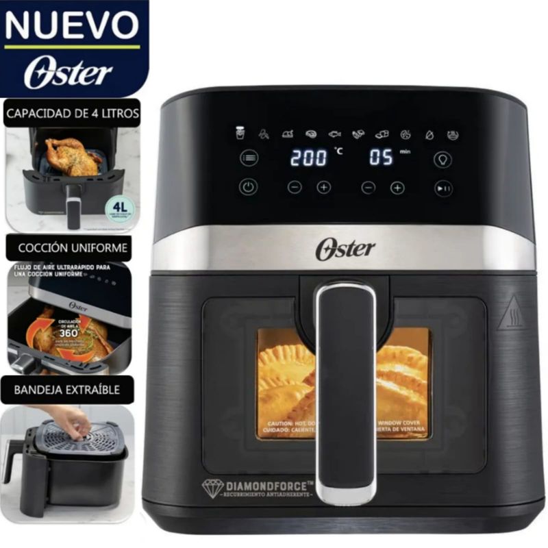 OSTER - Freidora de Aire DIGITAL CKSTAF40WDDF Oster de 4LT NEGRO