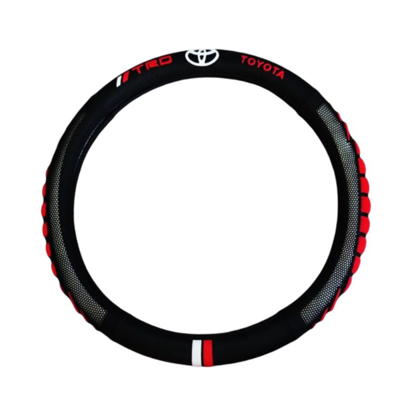 GENERICO - Forro De Timon TRD Antitranspirante Rojo Universal