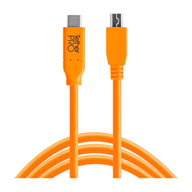 GENERICO - Cable Tether Tools CUC2415-ORG (USB-C To 2.0 Mini-B 5-Pin)