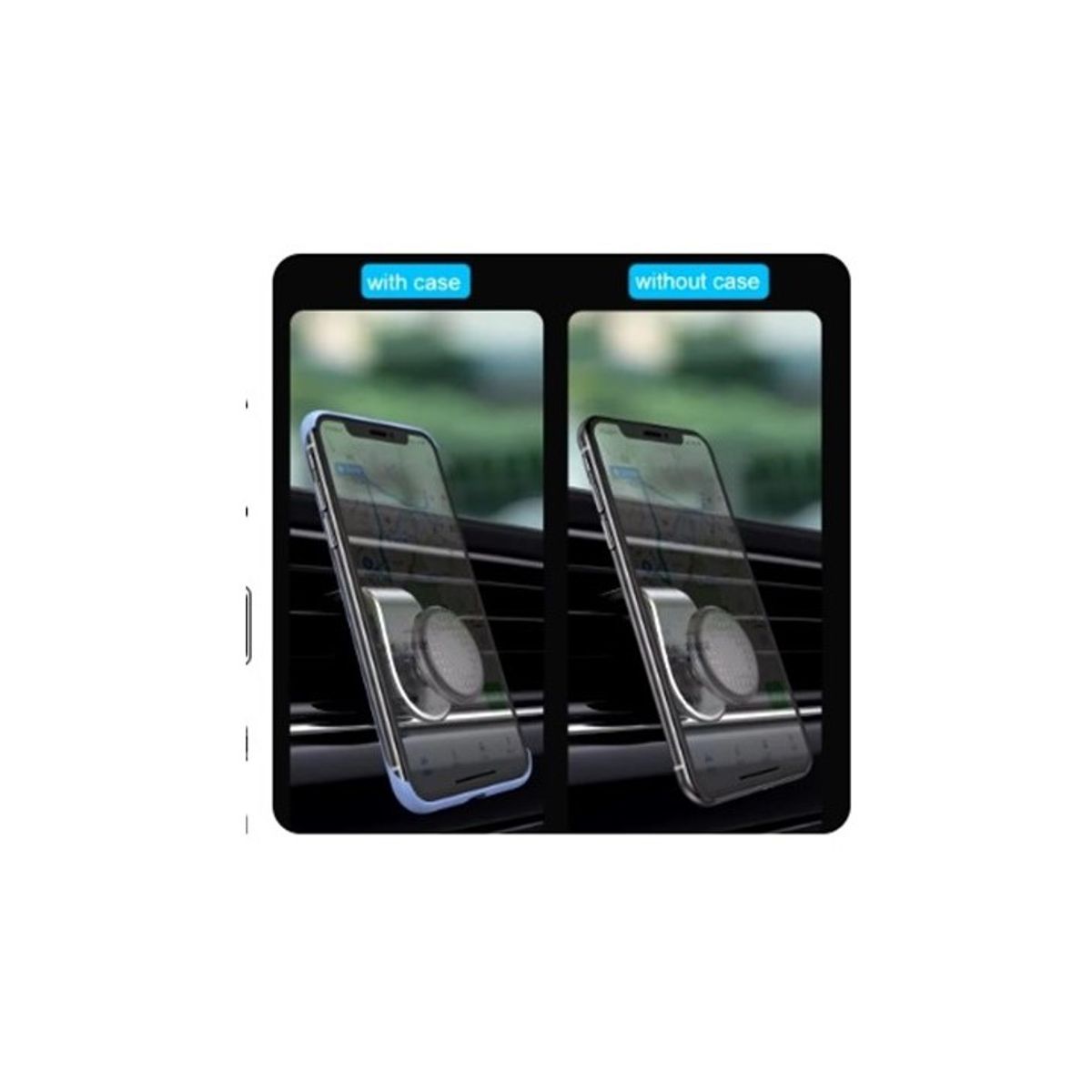 GENERICO - Soporte Magnético de Teléfono con Gancho 360° para Auto