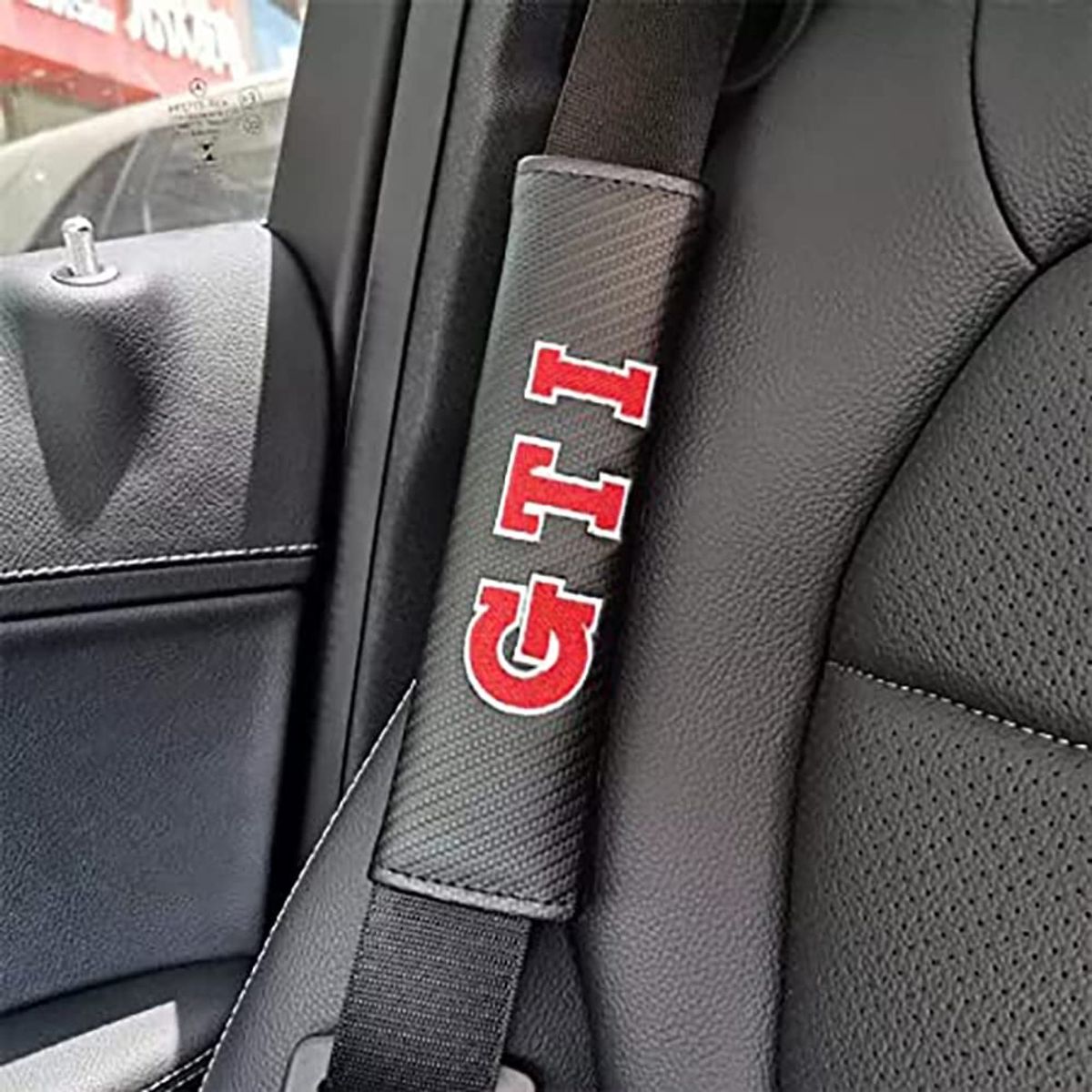 GENERICO - Protector  De Cinturon Carbon GTI Universal