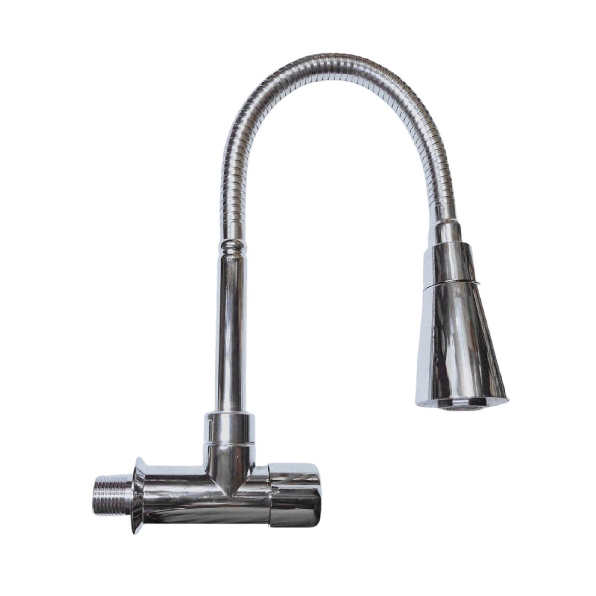 C&A - Llave de Lavadero para Pared Flexible Cónico