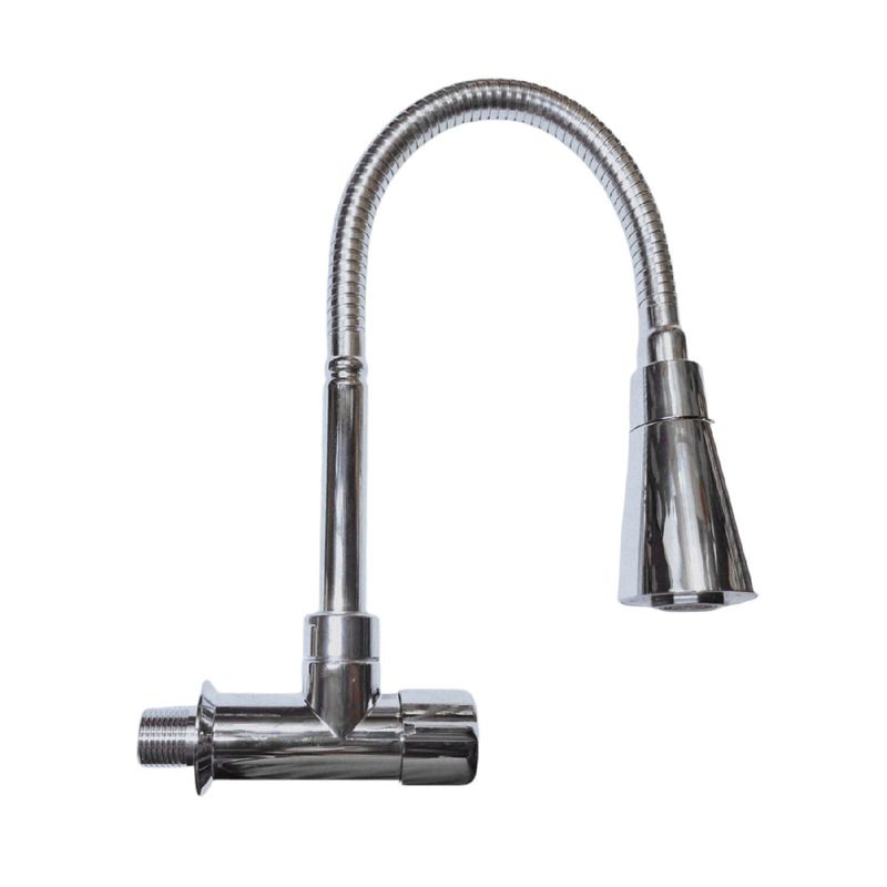 C&A - Llave de Lavadero para Pared Flexible Cónico