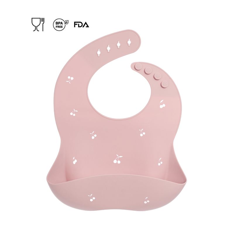 GENERICO - BABERO DE SILICONA  ROSA MAUVE - VERSATINO