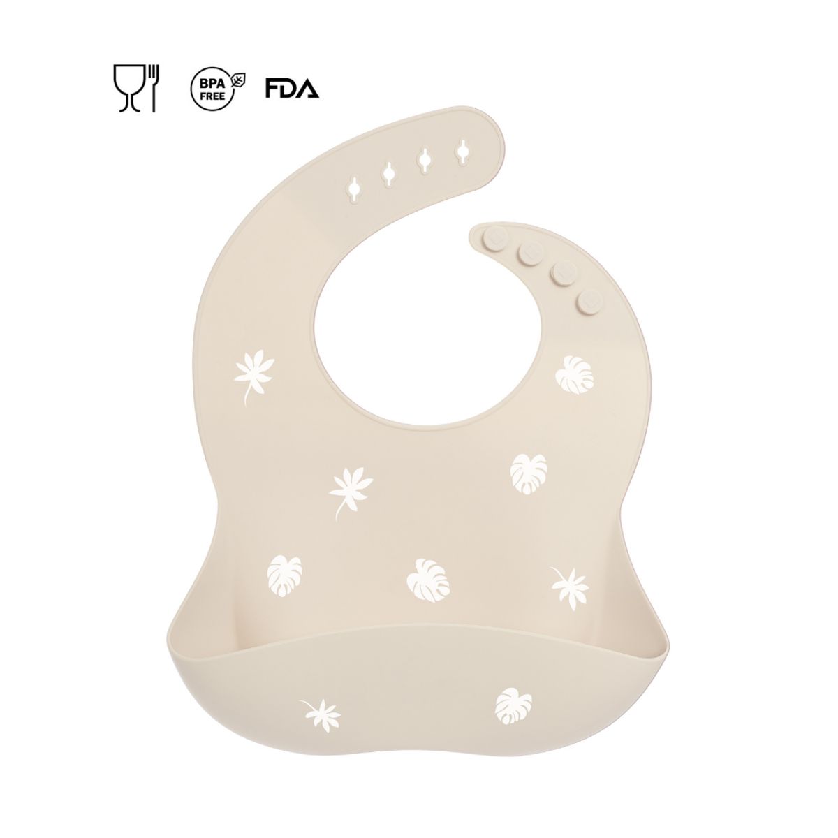 GENERICO - BABERO DE SILICONA  BEIGE - VERSATINO