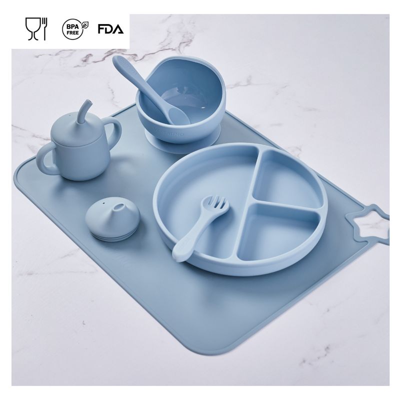 GENERICO - SET DE ALIMENTACION INDEPENDIENTE CON MINICUP AZUL